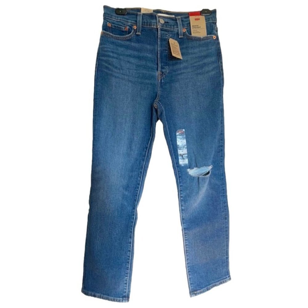 LEVI'S Distressed Wedgie Straight Jeans Size 29 NWT